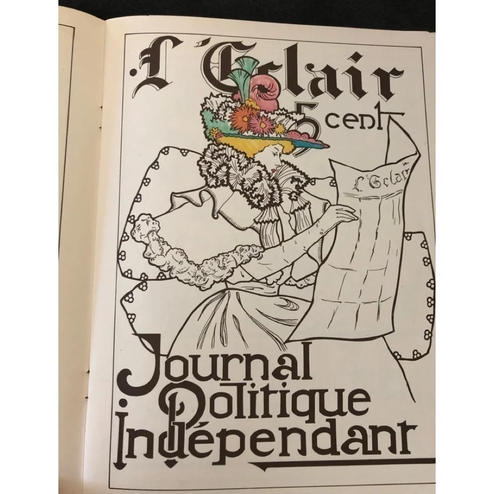 Turn Of The Century Posters Coloring Book 38 Designs Paperback Ed Sibbet Jr 1978